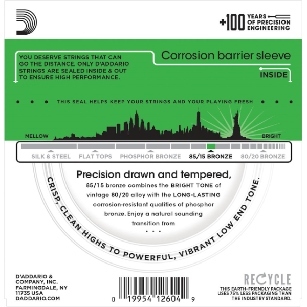 D'Addario A-Git.Saiten EZ890 09-45 85/15 Bronze